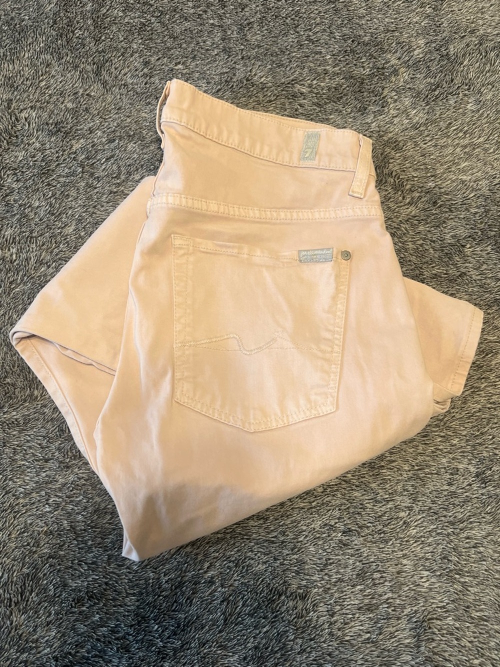 7 For All Mankind Luxe Performance Slimmy Slim Straight Pants Men's 31 Pink